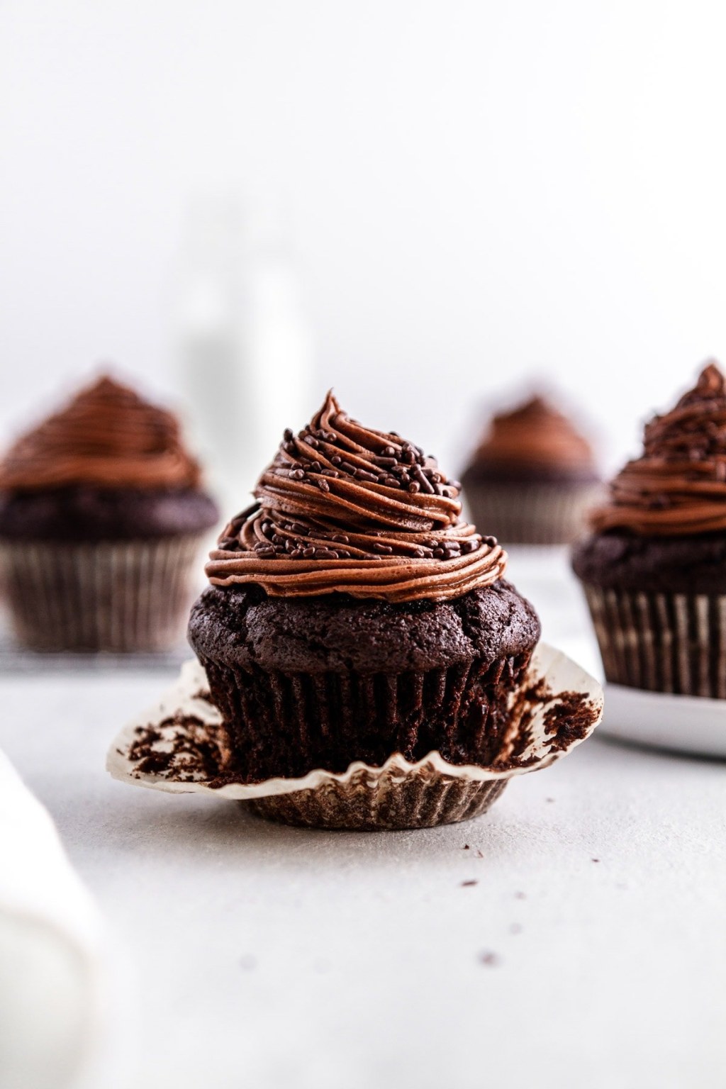 Picture of: Dark Chocolate Beet Cupcakes with Mocha Buttercream Frosting