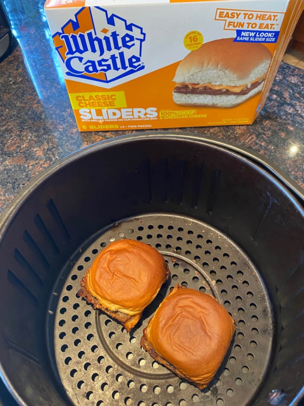 Picture of: Frozen White Castle Burgers In The Air Fryer – Melanie Cooks