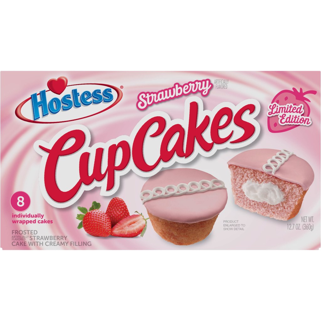 Picture of: HOSTESS Limited Edition Strawberry Flavored CupCakes,  Count,