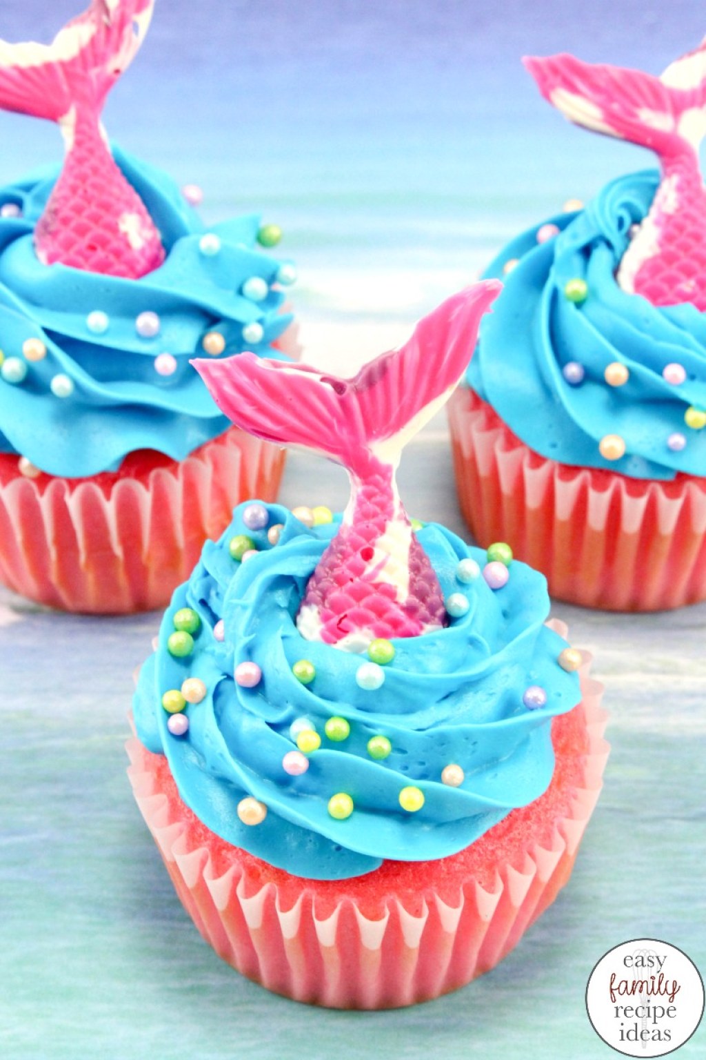 Picture of: Mermaid Tail Cupcakes