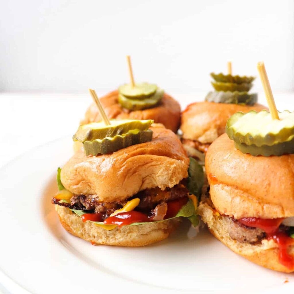 Picture of: Mini Onion Smash Burgers with Steamed Buns – Season & Thyme
