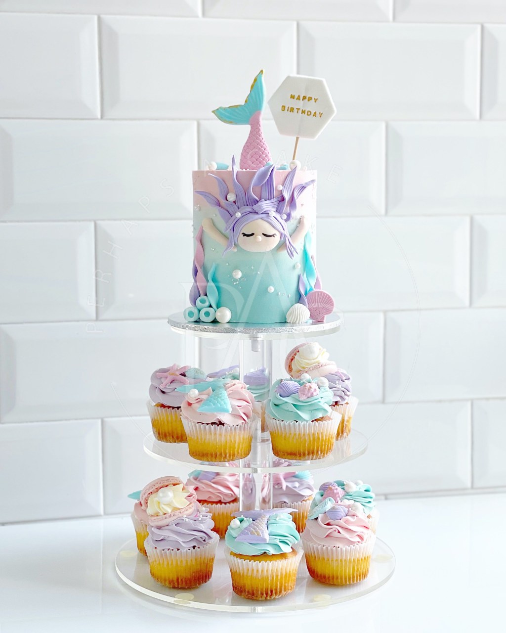 Picture of: Party set] – Swimming Mermaid  Perhaps A Cake