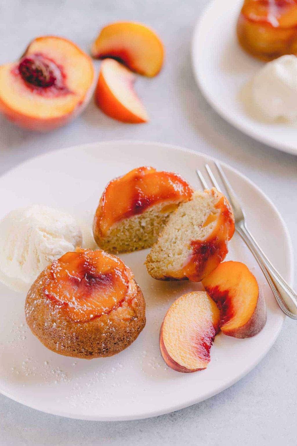 Picture of: Peach Upside Down Mini Cakes