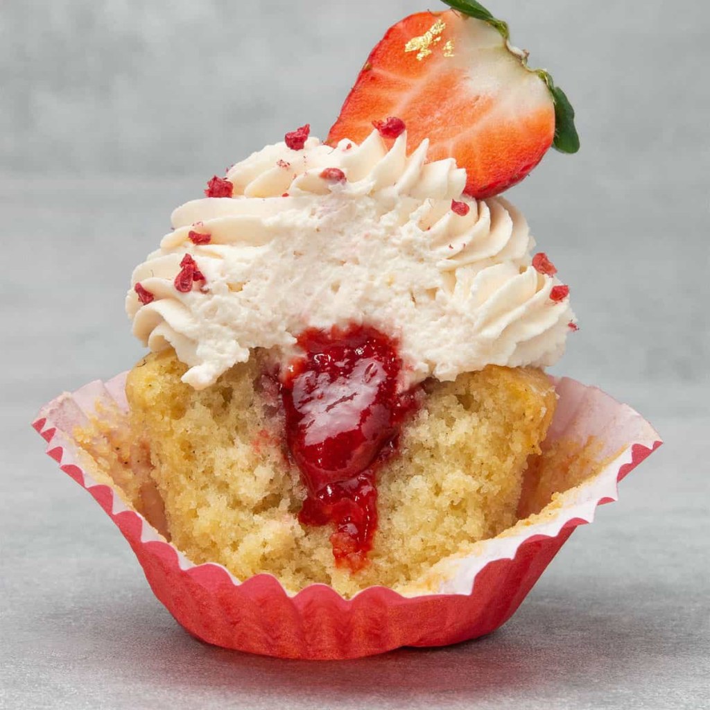 Picture of: Strawberry Filled Cupcakes