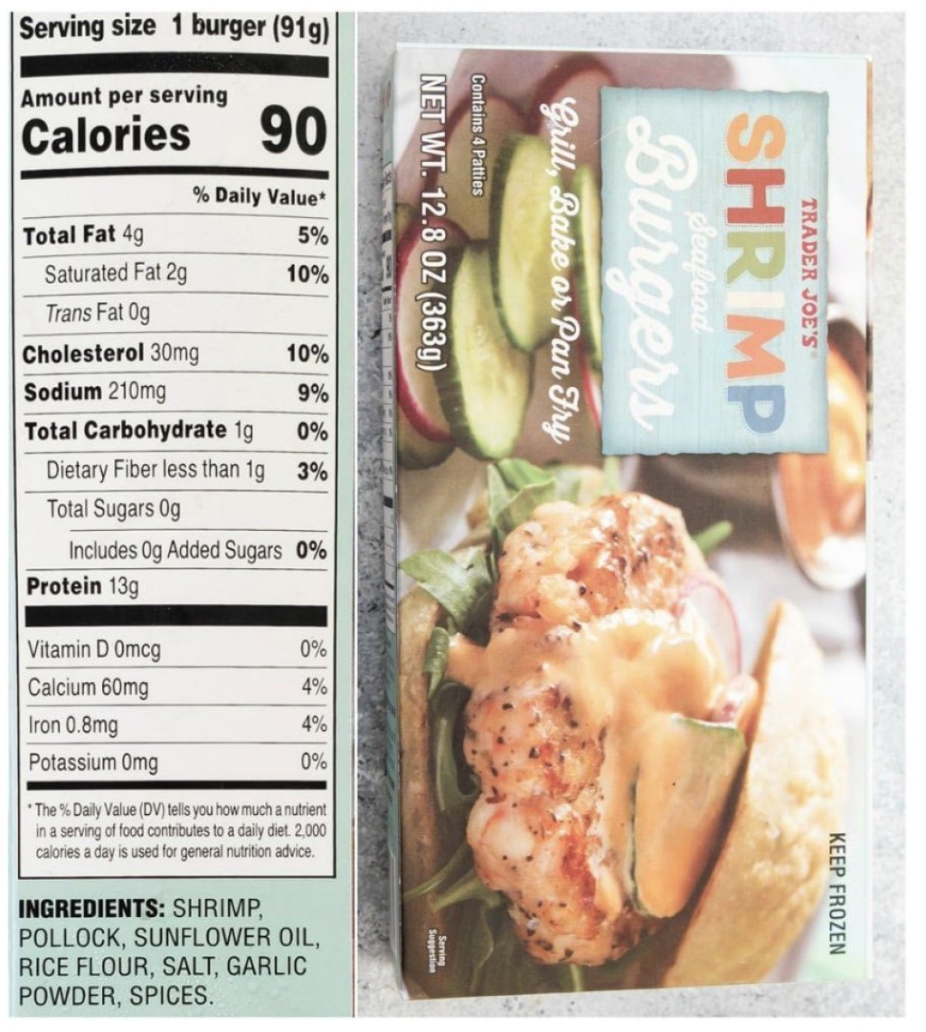 Picture of: Trader Joe’s Shrimp Burger (Cost, Ingredients & Recipes