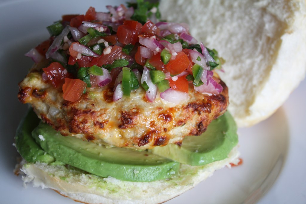 Picture of: Turkey Burgers with Fresh Tomato Salsa and Avocado  The Gourmand Mom