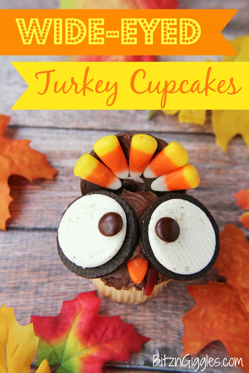 Picture of: Wide-Eyed Turkey Cupcakes